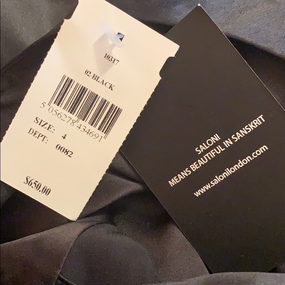 Saloni Giselle draped satin midi dress - Picture 6 of 7